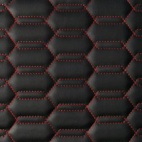 Экокожа стёганая «intipi» Lamborghini (чёрный/красный, ширина 1.35 м, толщина 5.85 мм)