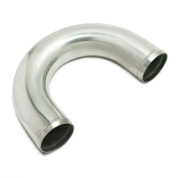 Алюминиевая труба ∠180° Ø57 мм (длина 300 мм)