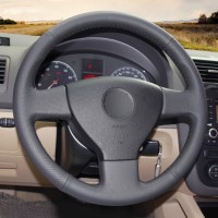 Оплетка на руль из «Premium» экокожи Volkswagen Lavida (для руля без штатной кожи, черная)
